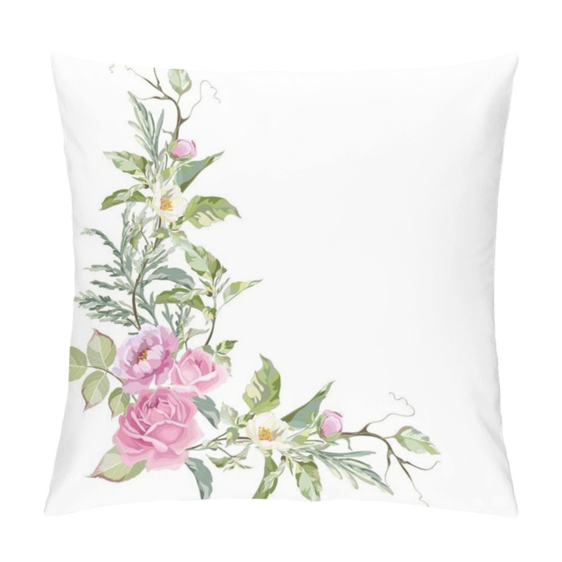 Personality  ink rose, peony and jasmine pillow covers