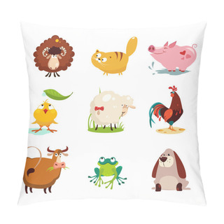 Personality  Farm Animal And Bird Collection Set Pillow Covers