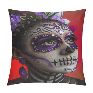 Personality  Catrina Day Of The Dead In Mexico Pillow Covers