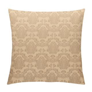 Personality  Elegant Damask Background With Classical Wallpaper Pattern, Slightly Grungy Texture And Light Effects Pillow Covers