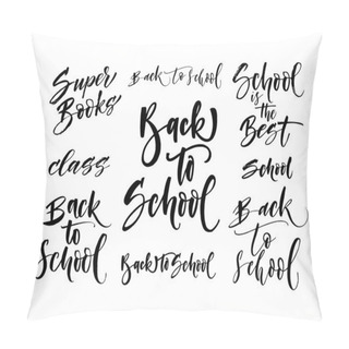 Personality  Collection Of Back To School Calligraphic Designs Pillow Covers