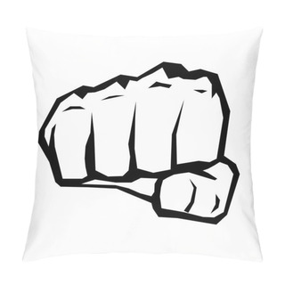 Personality  Fist Silhouette. Pillow Covers