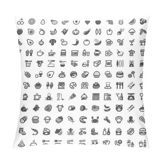 Personality  Food And Drink Flat Icons Pillow Covers