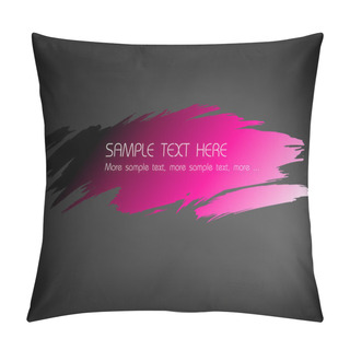 Personality  Fresh Pink Wash On Black Pillow Covers