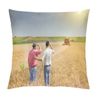 Personality  Business Partners On Wheat Field Pillow Covers