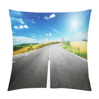 Personality  Asphalt Road In Tuscany Italy Pillow Covers