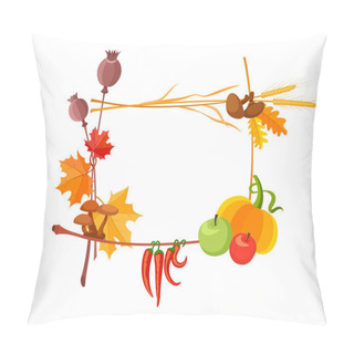 Personality  Autumn Harvest Frame For Thanksgiving Day Pillow Covers