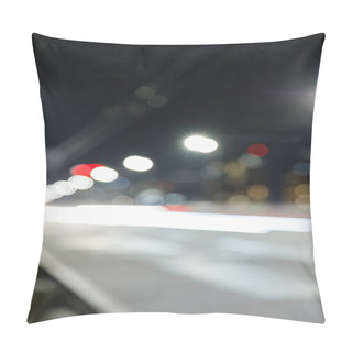 Personality  Long Exposure Of Bright Lights On Road At Nighttime In City Pillow Covers
