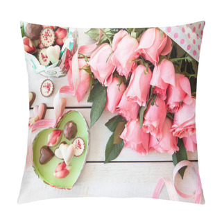 Personality  Bunch Of Pink Roses Pillow Covers