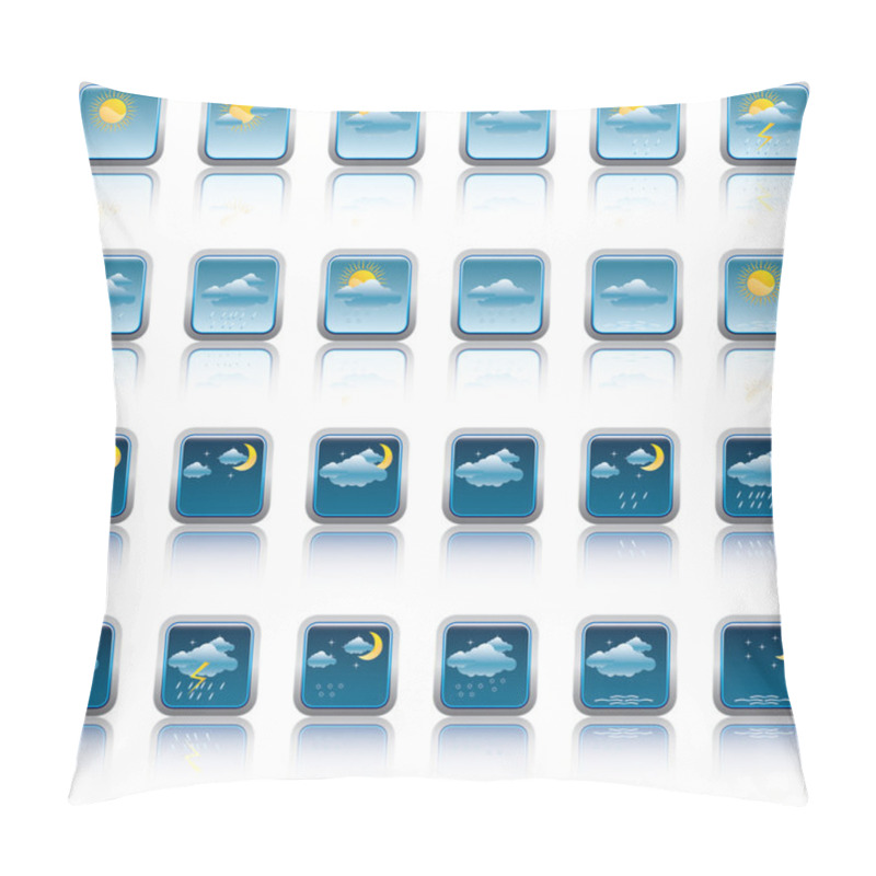 Personality  Vector Weather Forecast Buttons Pillow Covers