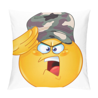 Personality  Soldier Saluting Emoticon Pillow Covers
