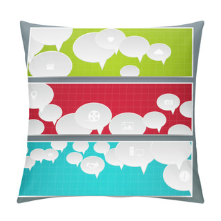 Personality  Speech Bubbles Design Vector Illustration Pillow Covers