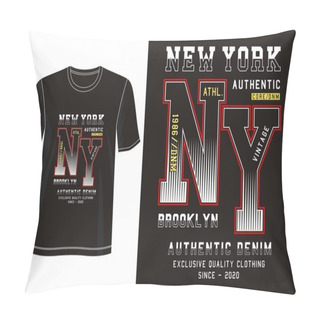 Personality  New York Typography Design For Print T Shirt Pillow Covers