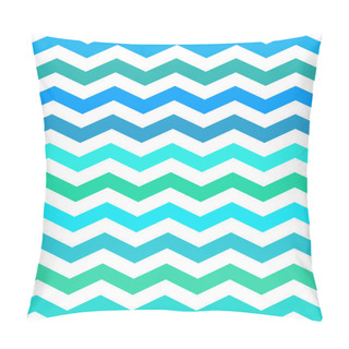 Personality  Chevron Zigzag Seamless Pattern. Vector Pblue, Geen Mint And White Colors Pattern. Seamless Texture For Girly Design. Pillow Covers