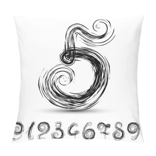 Personality  Set Of Numbers From 0 To 9 Pillow Covers
