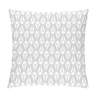 Personality  Seamless Pattern. Modern Stylish Texture With Regularly Repeating Geometrical Shapes, Small Dots, Dotted Hexagons, Rhombuses. Vector Element Of Graphical Design Pillow Covers