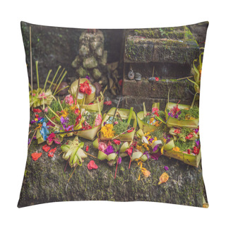 Personality  Daily Offerings - Canang Sari Is Very Important In Bali, Indonesia Pillow Covers