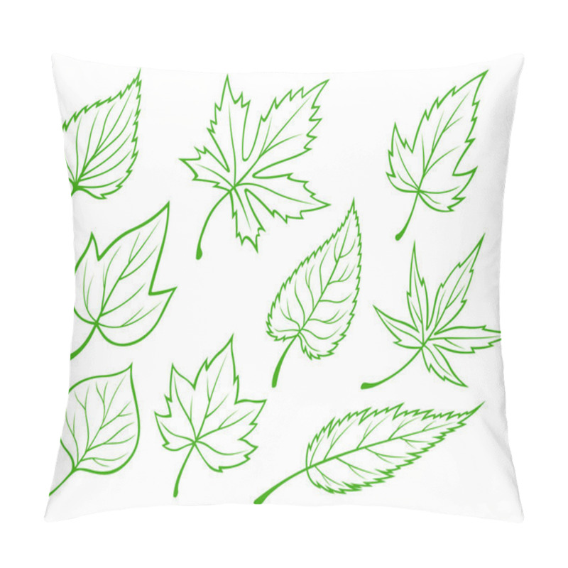 Personality  Green Leaves Set Pillow Covers