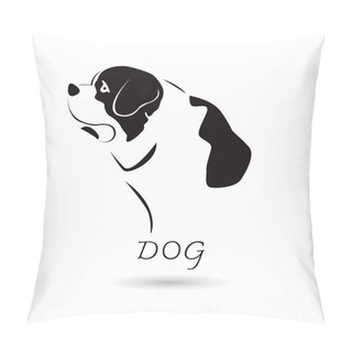 Personality  Vector Dog Head For Your Design On White Background Pillow Covers