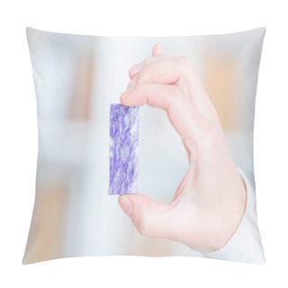 Personality  Real Charoite In Hand Pillow Covers