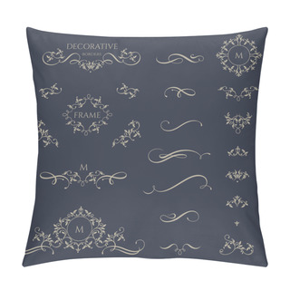 Personality  Decorative Vector Monograms And Borders. Pillow Covers