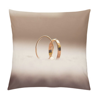 Personality  Two Wedding Rings. Love Concept Pillow Covers