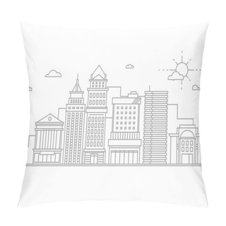 Personality  Big City Business Center Skyscrapers Pillow Covers