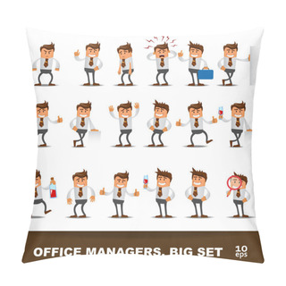 Personality  Set Of Happy Office Man Pillow Covers