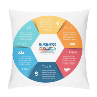 Personality  Vector Circle Infographic. Template For Diagram, Graph, Presentation And Chart. Business Concept With 6 Options, Parts, Steps Or Processes. Abstract Background. Pillow Covers