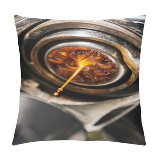 Personality  Macro, Black Coffee, Extraction, Hot Espresso Dripping Into Cup, Professional Coffee Machine  Pillow Covers