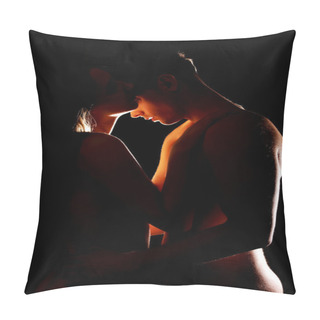 Personality  Naked Couple In A Tender Embrace. Pillow Covers