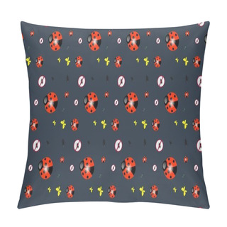 Personality  Colored Background With Different Accessories Pillow Covers