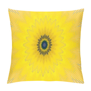 Personality  Pattern Yellow Orange Floral Kaleidoscope. Hypnotic. Pillow Covers