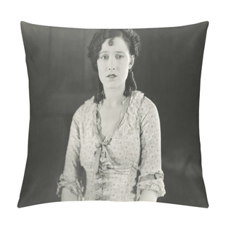 Personality  Young Timid Woman Pillow Covers