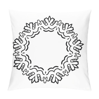 Personality  Vector Ethnic Round Ornament Pillow Covers