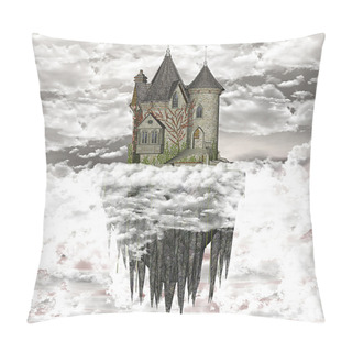 Personality Fantasy Castle Over The Clouds Pillow Covers