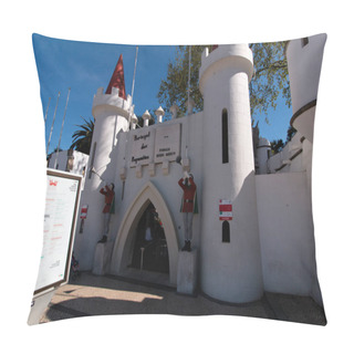 Personality  April 3rd, 2017, Coimbra, Portugal - Portugal Dos Pequenitos, A Miniature Park Of Diminutive Versions Of Portuguese Houses And Monuments, And Pavilions Dedicated To The Former Portuguese Colonies. Pillow Covers