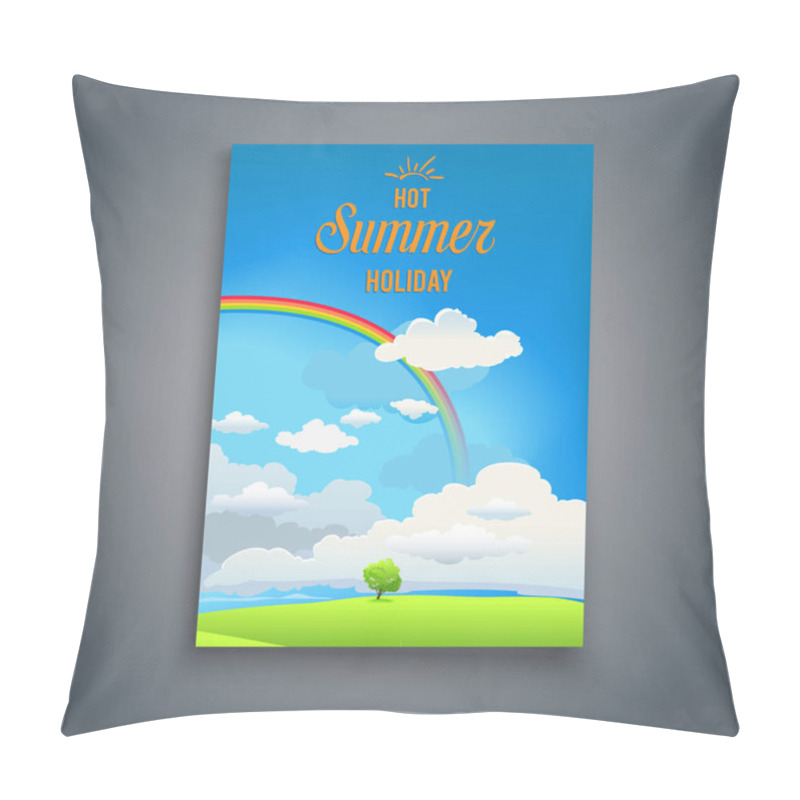 Personality  Nature template with rainbow pillow covers