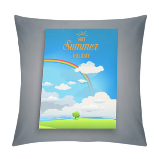 Personality  Nature Template With Rainbow Pillow Covers