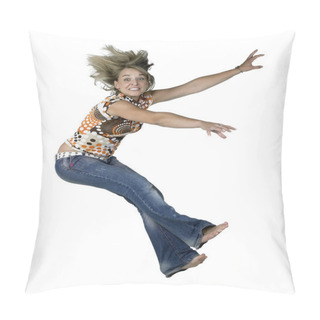 Personality  Crazy Blond Falling Girl Pillow Covers