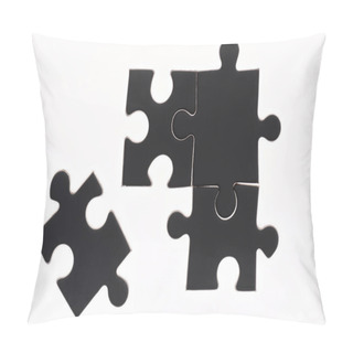 Personality  Full Frame Of Black And White Puzzles Backdrop Pillow Covers