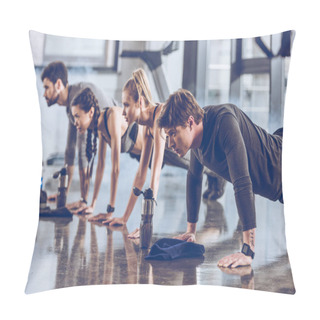 Personality  Sporty People Exercising In Gym   Pillow Covers