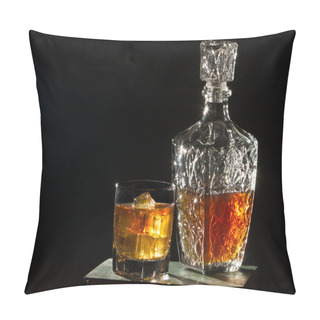 Personality  Whisky With Glass And Carafer On Book Pillow Covers