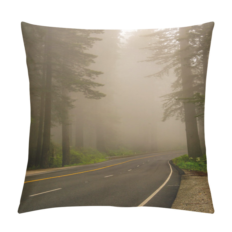 Personality  Mist In The Redwood Forest Pillow Covers