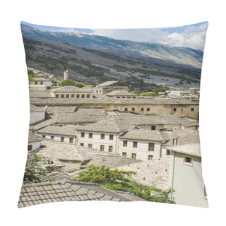 Personality  View At Old City Of Gjirokastra In Albania Pillow Covers