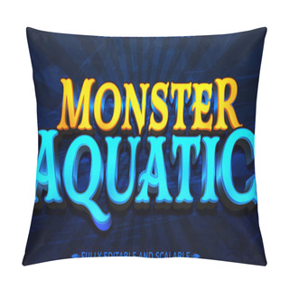 Personality  Monster Text Effect, Editable Cartoon And Pirate Text Style Pillow Covers