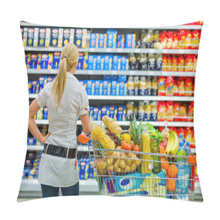 Personality  Selection In A Supermarket Pillow Covers
