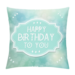 Personality  Vintage Birthday Card. Vector Pillow Covers