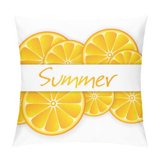 Personality  Summer Background With Oranges Pillow Covers