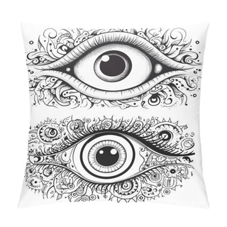 Personality  Vector Illustration Of A Background For A Tattoo Pillow Covers